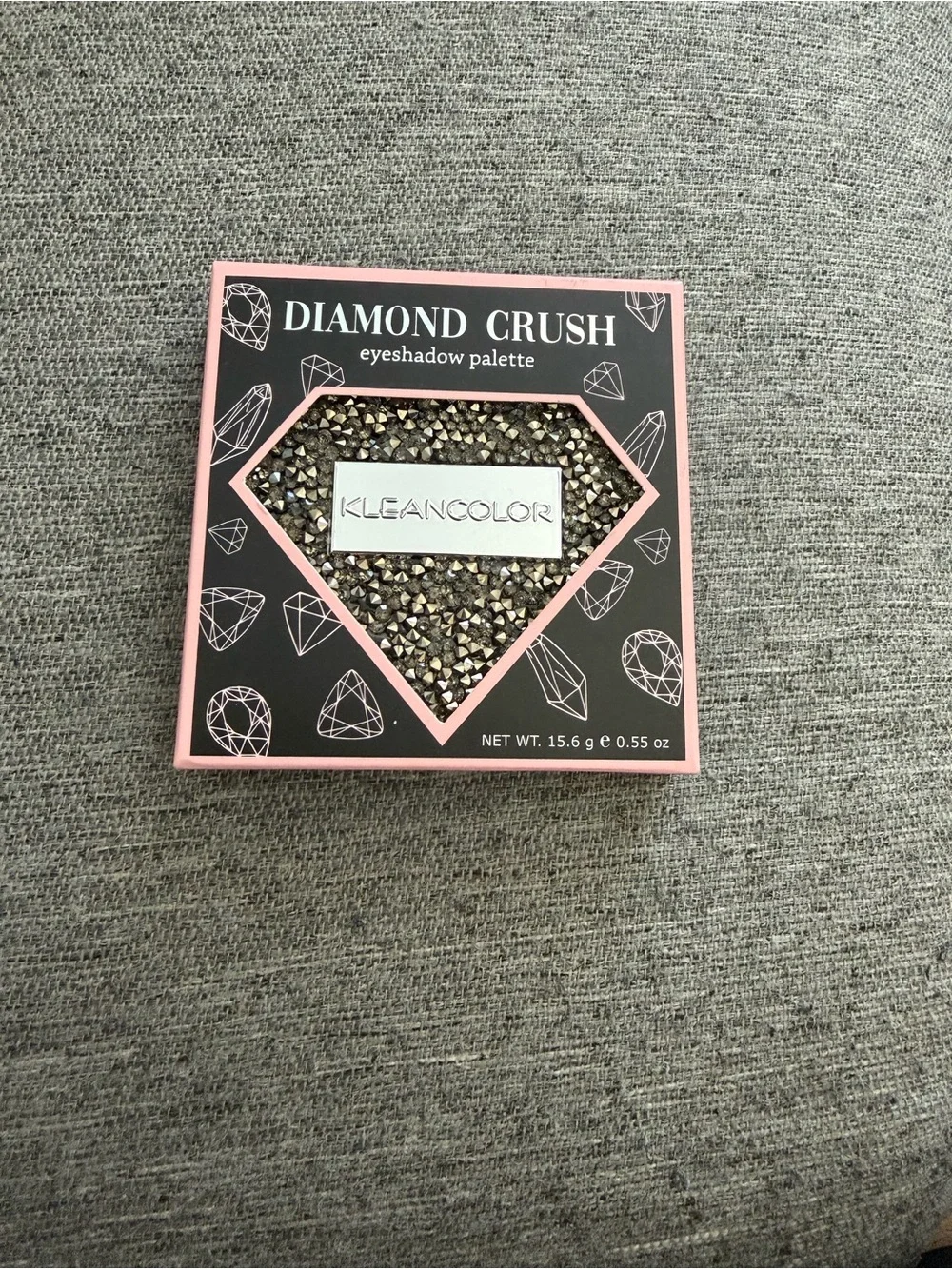 Kleancolor Black Glitter Studded Eyeshadow Palette Case